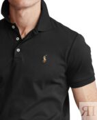 Мужская рубашка-поло slim fit из хлопка на заказ Polo Ralph Lauren, мульти 6589504 | Polo Black фото 4