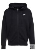 Толстовка на молнии Nike Club Hoodie, черный / черный