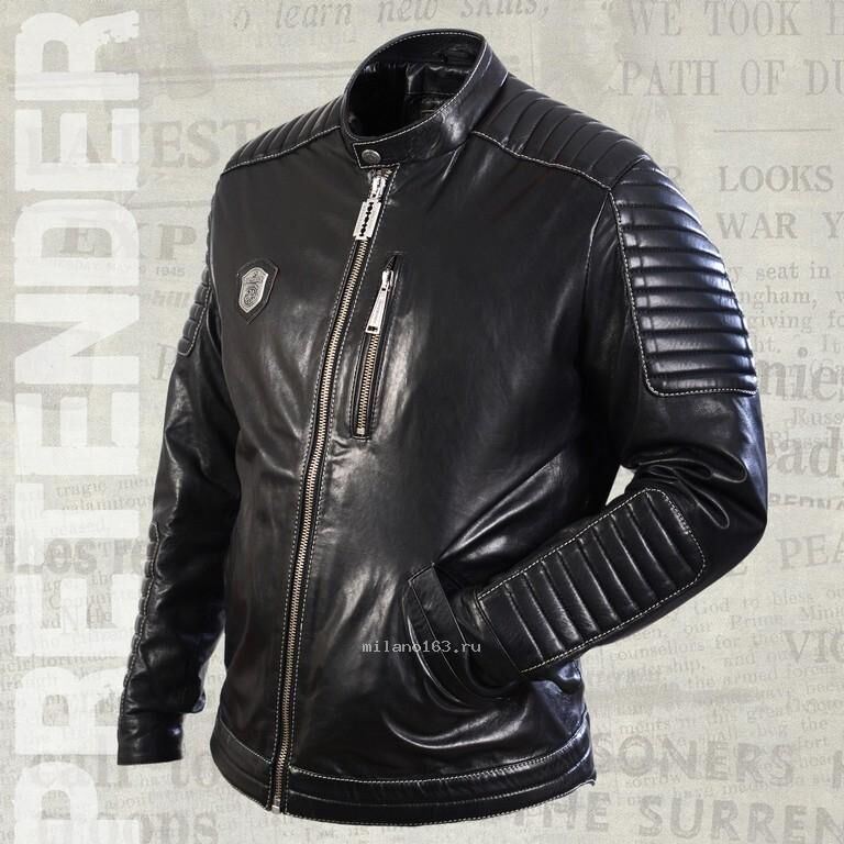 Кожаная куртка мужская Avenger 2 black