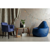 Кресло-мешок DreamBag Синяя экокожа XL 125x85
