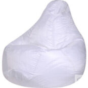 Кресло-мешок Bean-bag Груша белое оксфорд XL