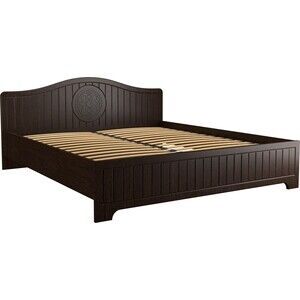 Кровать с ламелями и опорами Compass Монблан МБ-604К 200x180 орех шоколадны