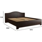 Кровать с ламелями и опорами Compass Монблан МБ-604К 200x180 орех шоколадны