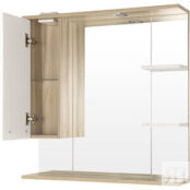Зеркало-шкаф Style line Ориноко 80 с подсветкой, белый (ЛС-00000637)