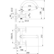 Смеситель для ванны Rossinka Silvermix с душем, хром (RS40-83) RS40-83 фото 2