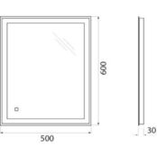 Зеркало BelBagno Spc-Grt 50х60 с подсветкой, сенсор (SPC-GRT-500-600-LED-TC SPC-GRT-500-600-LED-TCH фото 2