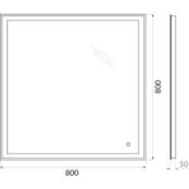 Зеркало BelBagno Spc-Grt 80х80 с подсветкой, сенсор (SPC-GRT-800-800-LED-TC SPC-GRT-800-800-LED-TCH фото 2