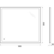 Зеркало BelBagno Spc-Grt 90х80 с подсветкой, сенсор (SPC-GRT-900-800-LED-TC SPC-GRT-900-800-LED-TCH фото 2