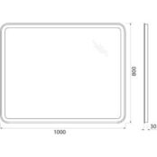 Зеркало BelBagno Spc-Mar 100х80 с подсветкой, кнопочный выключатель (SPC-MA SPC-MAR-1000-800-LED-BTN фото 2