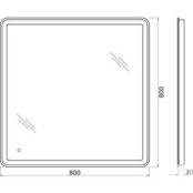 Зеркало BelBagno Spc-Mar 80х80 с подсветкой, сенсор (SPC-MAR-800-800-LED-TC SPC-MAR-800-800-LED-TCH фото 2