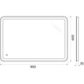 Зеркало BelBagno Spc-Mar 90х60 с подсветкой, сенсор (SPC-MAR-900-600-LED-TC SPC-MAR-900-600-LED-TCH фото 2