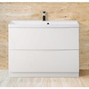 Тумба с раковиной BelBagno Marino 80x45 Bianco lucido (MARINO-800-2C-PIA-BL MARINO-800-2C-PIA-BL-P + BB900/ фото 1