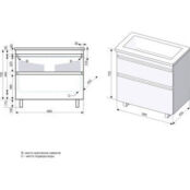 Тумба под раковину Style line Атлантика Люкс 100 напольная, антискрейч (СС- 2000949229867 фото 2