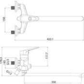 Смеситель для ванны Lemark Luna хром (LM4157C) LM4157C фото 2