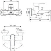 Смеситель для ванны Ideal Standard Connect Air (A7033AA) A7033AA фото 2