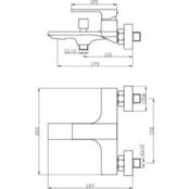 Смеситель для ванны Orange Lutz хром (M04-100cr) M04-100cr фото 2