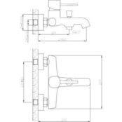 Смеситель для ванны Orange Karl хром (M05-100cr) M05-100cr фото 2