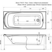 Акриловая ванна Aquanet Roma 170x70 с каркасом, без гидромассажа (205375) 205375 фото 2