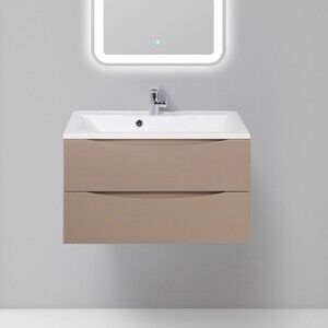 Тумба под раковину BelBagno Marino 80 cappuccino lucido (MARINO-800-2C-SO-C