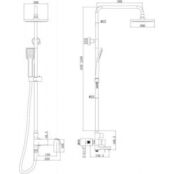 Душевая система Bravat Real со смесителем, хром (F6333367CP-A-RUS)