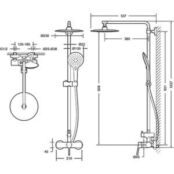 Душевая система Bravat Palace со смесителем, хром (F9172217CP-A-RUS)