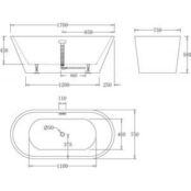 Акриловая ванна BelBagno 170x75 (BB61-1700) BB61-1700 фото 2