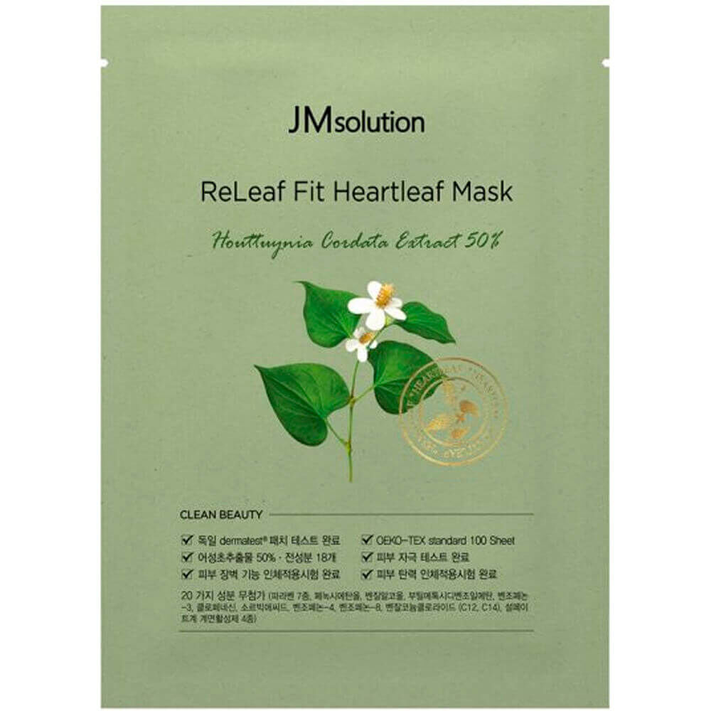 Маска для лица JM Solution Releaf Fit Heartleaf Mask фото 1