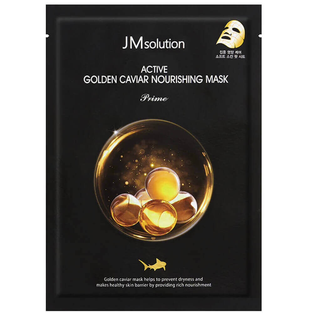 Тканевая маска JM Solution Active Golden Caviar Nourishing Mask Prime фото 1