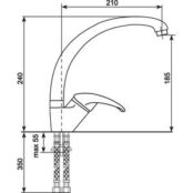 Смеситель для кухни Mixline ML-GS02 бежевый 328 (4620031443681) 526191 фото 2