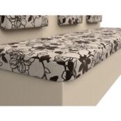 Кухонный прямой диван АртМебель Маккон 3-х местный рогожка на флоке экокожа