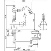 Смеситель для биде Cezares Margot (MARGOT-BSM2-BLC) MARGOT-BSM2-BLC фото 2