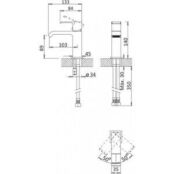 Смеситель для раковины Cezares Porta черный матовый (PORTA-LS1-NOP) PORTA-LS1-NOP фото 2