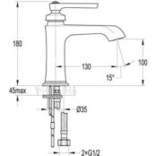 Смеситель для раковины Cezares Liberty (LIBERTY-F-LS-01-W0) LIBERTY-F-LS-01-W0 фото 2