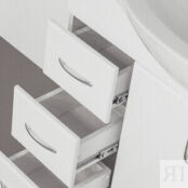 Мебель для ванной Style line Эко Стандарт №25 L ящики слева, белая