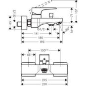 Смеситель для ванны Hansgrohe Metropol черный матовый (32540670) HG32540670 фото 2