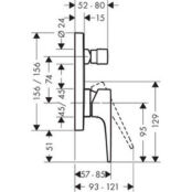 Смеситель для ванны Hansgrohe Metropol для механизма 01800180, черный матов HG32545670 фото 2