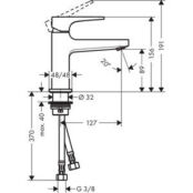 Смеситель для раковины Hansgrohe Metropol с донным клапаном Push-Open, шлиф HG32500340 фото 2