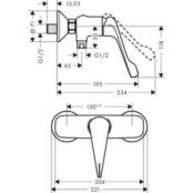 Смеситель для душа Hansgrohe Novus хром (71926000) HG71926000 фото 2