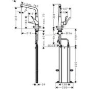 Смеситель для кухни Hansgrohe Metris Select sBox с выдвижным изливом, нержа HG73812800 фото 2