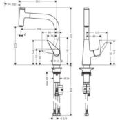 Смеситель для кухни Hansgrohe Talis Select S с выдвижным изливом, хром глян HG72822000 фото 2