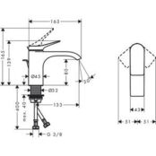 Смеситель для раковины Hansgrohe Vivenis хром глянцевый (75012000) HG75012000 фото 2