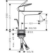 Смеситель для раковины Hansgrohe Logis Fine хром глянцевый (71251000) HG71251000 фото 2