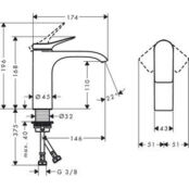 Смеситель для раковины Hansgrohe Vivenis хром глянцевый (75022000) HG75022000 фото 2