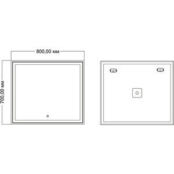 Зеркало Mixline Минио 80х70 подсветка, сенсор (4620077042206) 545275 фото 2