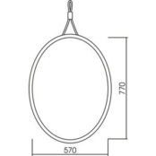 Зеркало Mixline Вестерн 55х70 декор-канат (4620001987795) 547307 фото 2