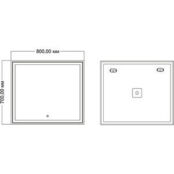 Зеркало Mixline Мелис 80х70 подсветка, сенсор (4620077042114) 545203 фото 2