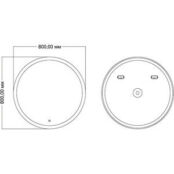 Зеркало Mixline Мия 80 подсветка, сенсор (4620077041995) 545272 фото 2