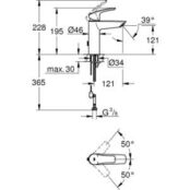 Смеситель для раковины Grohe Eurosmart с цепочкой, хром (23323003) 23323003 фото 2