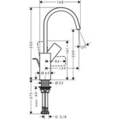 Смеситель для раковины Hansgrohe Vivenis с донным клапаном, хром (75030000) HG75030000 фото 2