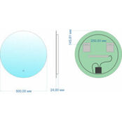 Зеркало Mixline Саванна-Лайт 50х50 подсветка, сенсор (550413) 550413 фото 2